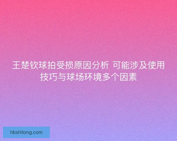 王楚钦球拍受损原因分析 可能涉及使用技巧与球场环境多个因素 王楚钦球拍受损原因分析 可能涉及使用技巧与球场环境多个因素