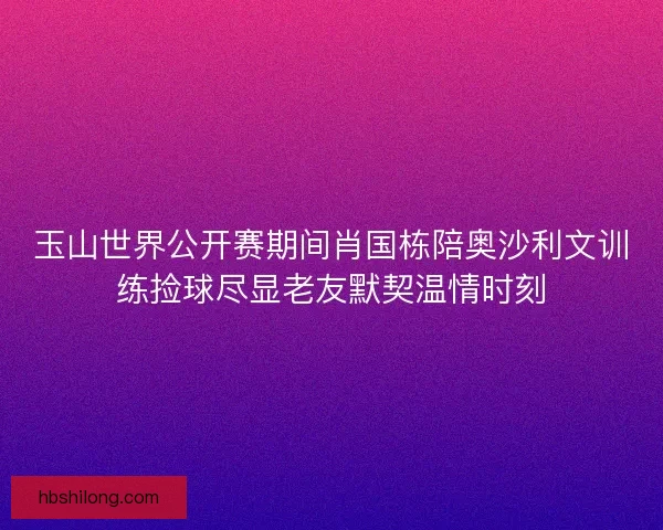 玉山世界公开赛期间肖国栋陪奥沙利文训练捡球尽显老友默契温情时刻